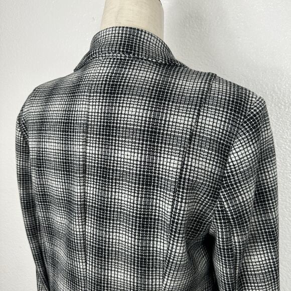 Anthropologie Maeve Blazer Women Medium Collegiate Knit Plaid Preppy Academia - Picture 8 of 14